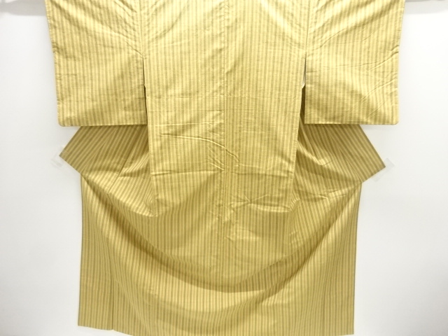 JAPANESE KIMONO / SILK / HAND WOVEN TSUMUGI / STRIPE